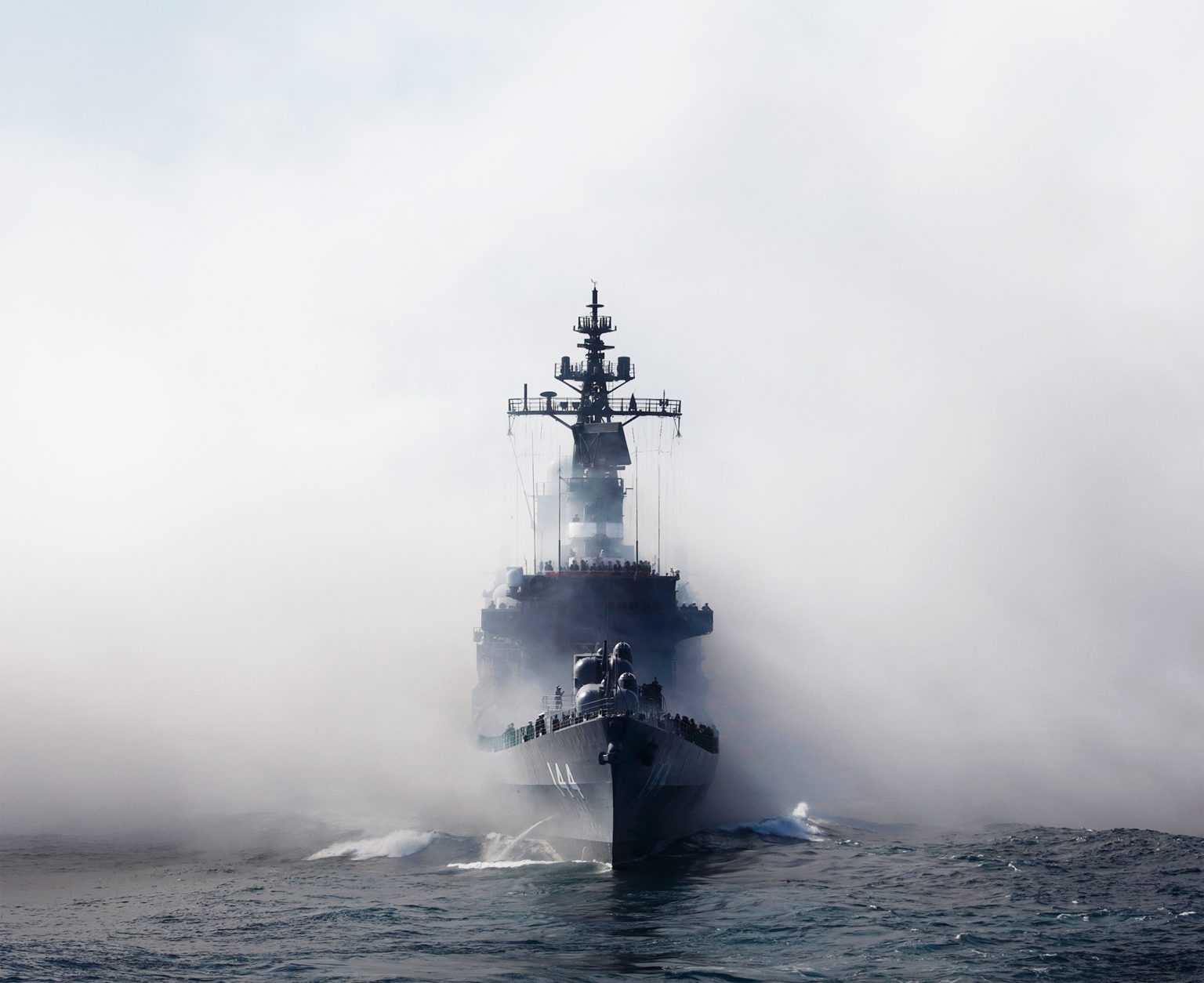 A vessel of the Japanese Maritime Self-Defense Force. Debate over Japan’s post-war limits on military power has returned to the political mainstream. Photo: Tomohiro Ohsumi/Bloomberg