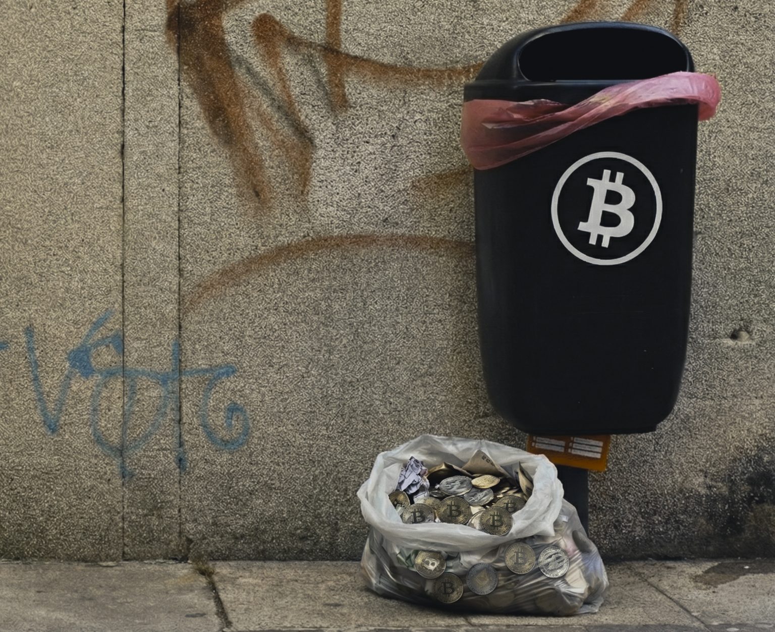 Bitcoin fiel unter die Marke von 70.000 Dollar und erreichte damit ein Niveau wie zuletzt im November 2024. Foto: Midjourney/Getty Images
