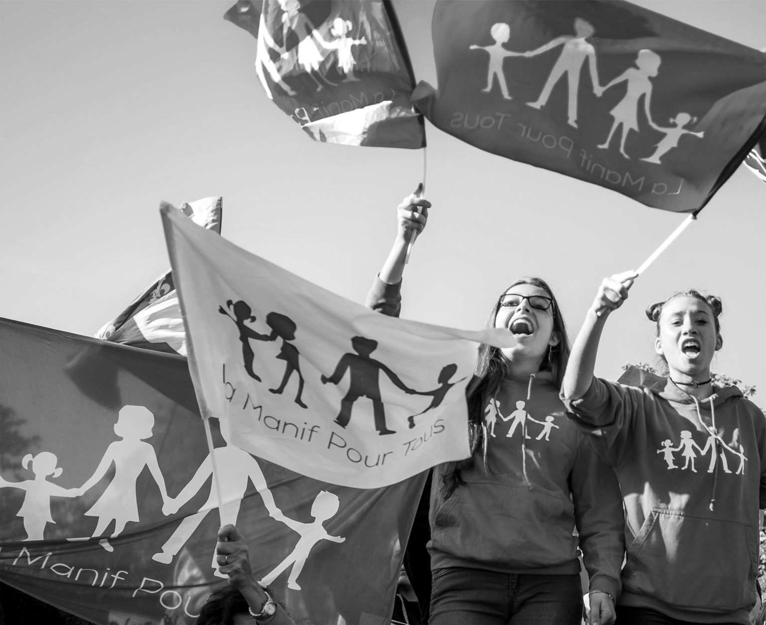 Supporters of the French conservative activist group La Manif pour Tous are protesting against a bioethics bill concerning medically assisted reproduction (MAR) and surrogacy (GPA). Photo: Michael Bunel/NurPhoto via Getty Images  