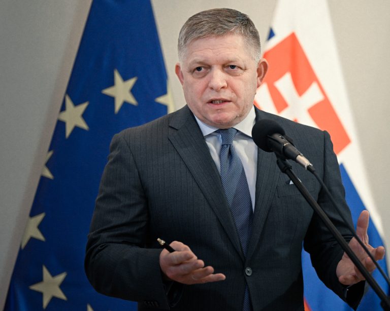 Robert Fico po skončení 131. rokovania vlády SR. Foto: Pavel Neubauer/TASR