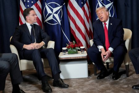 US President Donald Trump and NATO chief Mark Rutte. Photo: Jonathan Ernst/Reuters