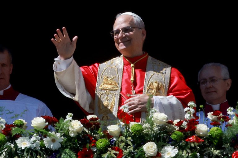 Pope Leo XIV delivers the Easter Urbi et Orbi blessing from the central balcony of St Peter’s Basilica in Rome on April 5, 2026. Photo: Franco Origlia/Getty Images