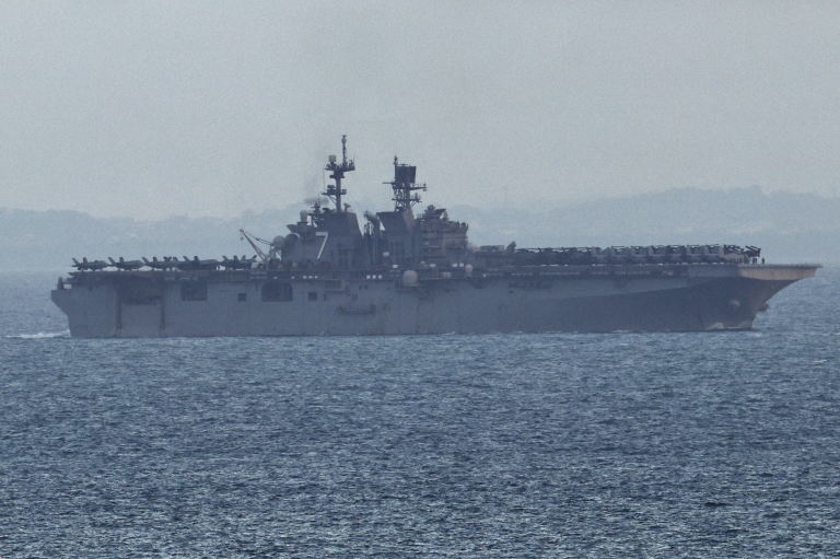 The USS Tripoli (LHA-7), an amphibious assault ship. Photo: Edgar Su/Reuters