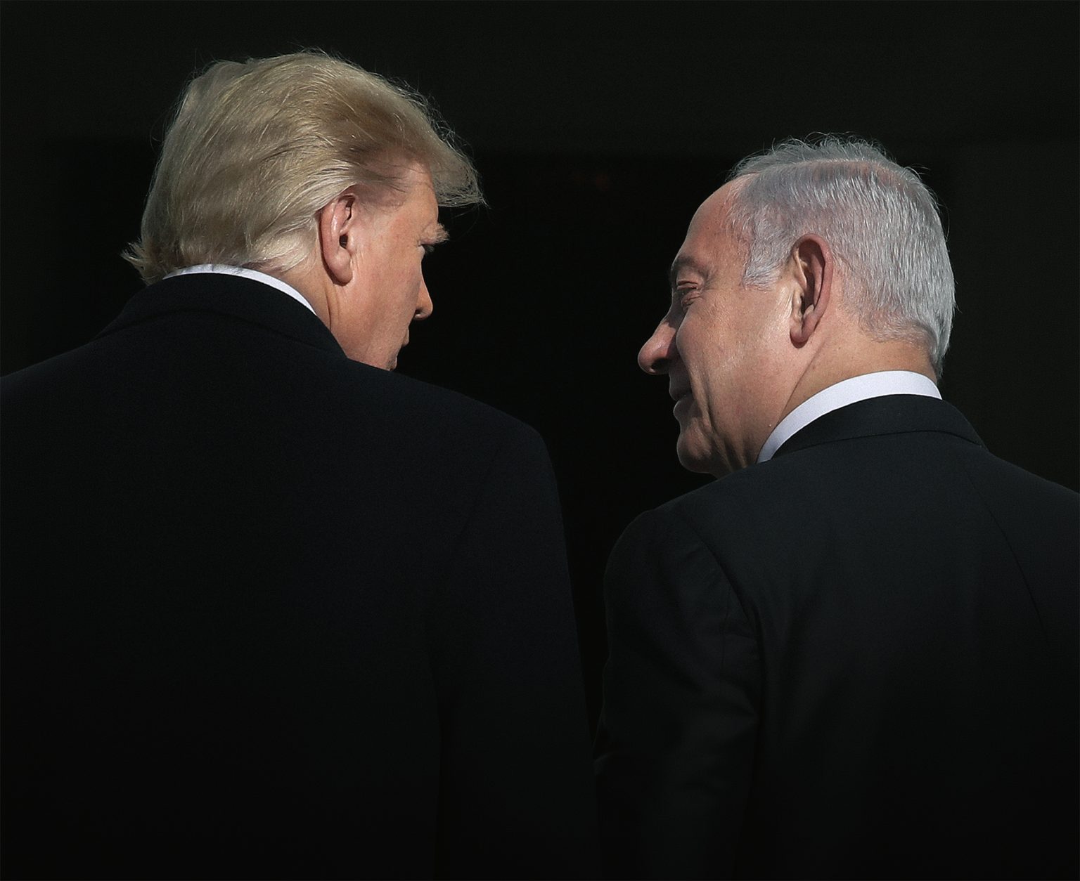 Donald Trump and Benjamin Netanyahu. Photo: Mark Wilson/Getty Images