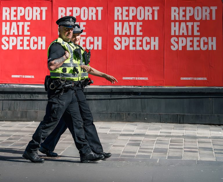 Britain is scrapping systems tracking lawful speech, but new rules signal a reshaped state role in the digital sphere. Photo: Jeff J Mitchell/Getty Images/AI