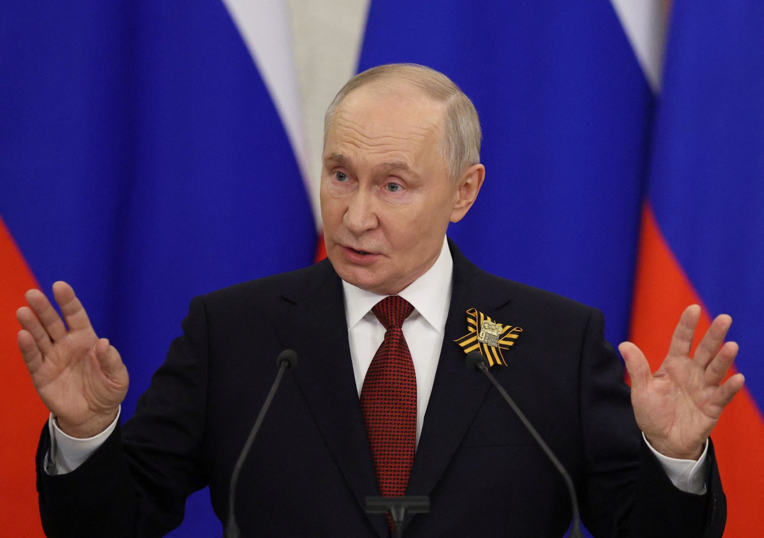 Vladimir Putin hovorí o bezpečnostnom poriadku v Európe.