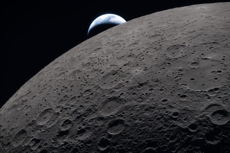 The Moon's far side in close-up, as photographed by the Artemis II crew.