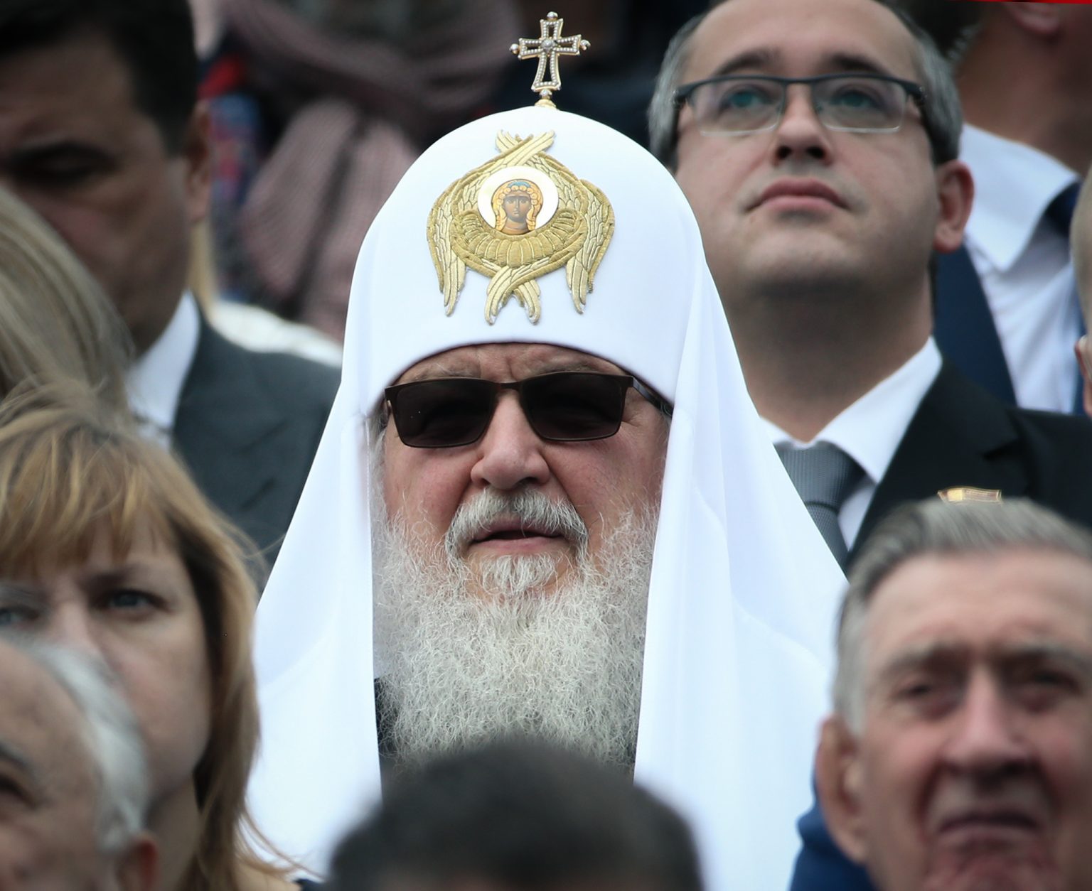 Patriarcha Kirill počas kázne.