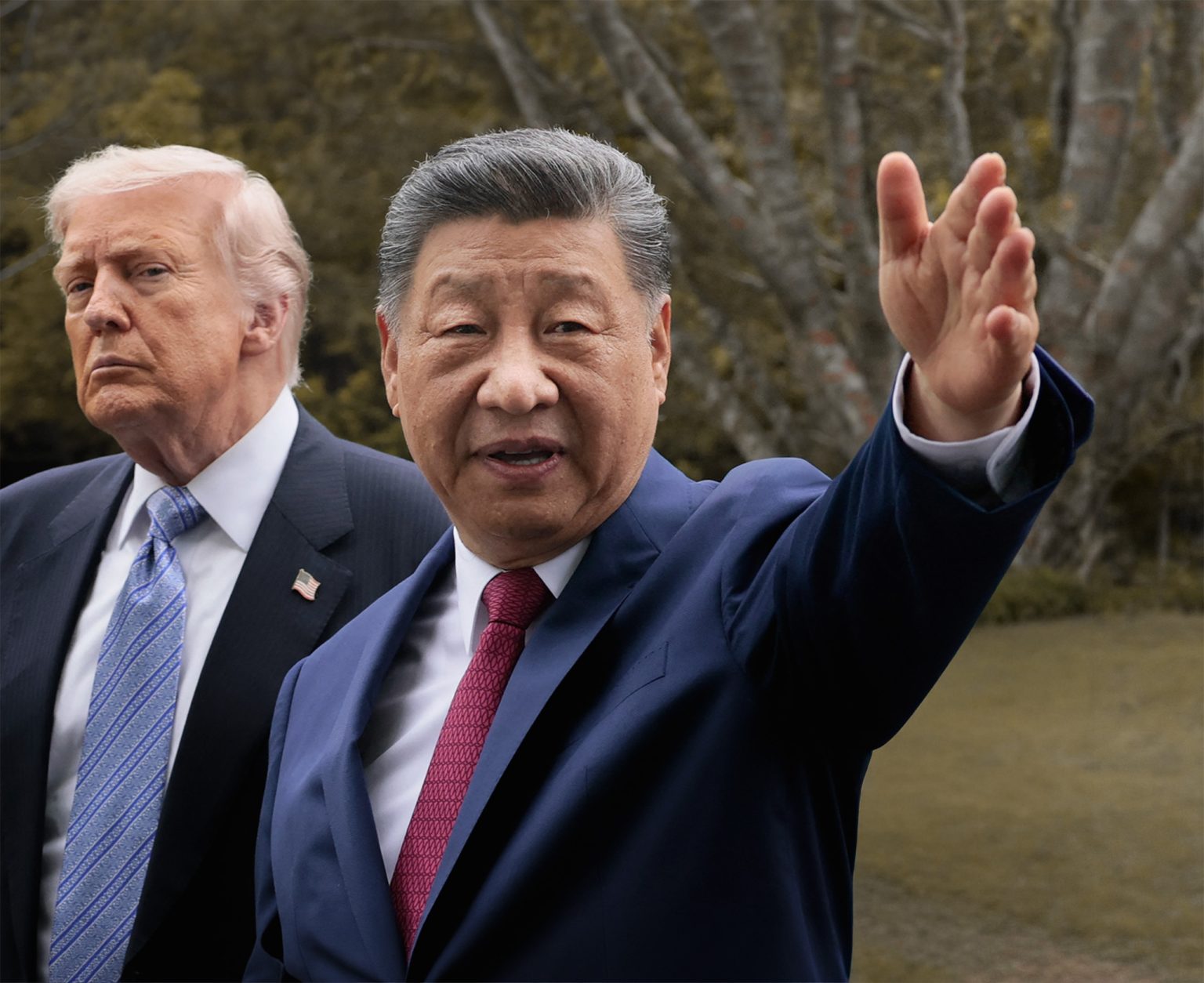 Xi Jinping a Donald Trump v Pekingu.