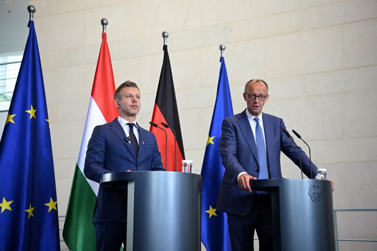 Friedrich Merz a Péter Magyar.