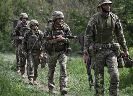 Ukrainian soldiers.
